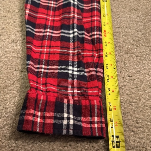 Original Weatherproof Red Blue White Cotton flannel Button Size XL - Picture 11 of 12